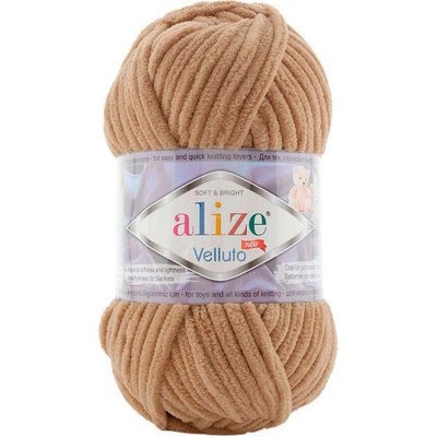 Alize příze Velluto 199 tmavě béžová
