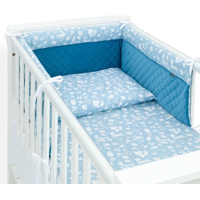 Mamo-Tato Mantinel s povlečením 3D sada Nature zelená velvet 135 x 100 cm – Zboží Dáma