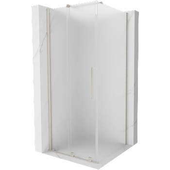 Mexen Velar плъзгаща душ кабина 120 x 120 см, матирано стъкло, четкан никел - 871-120-120-31-97 (871-120-120-31-97)