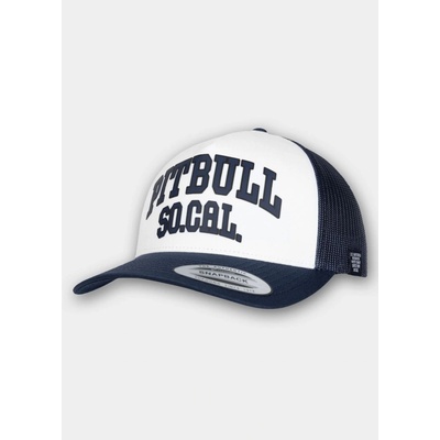 PitBull West Coast snapback SO CAL retro Trucker bílomodrá