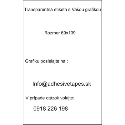 Samolepiaca etiketa 69x109