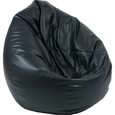 PUFRELAX Пуф, круша, 520л. , Nirvana Gigant - Back 2 Black, PU кожа, Пълнеж от Полистиролни перли (PUF-G-NGG-PU-BTB)