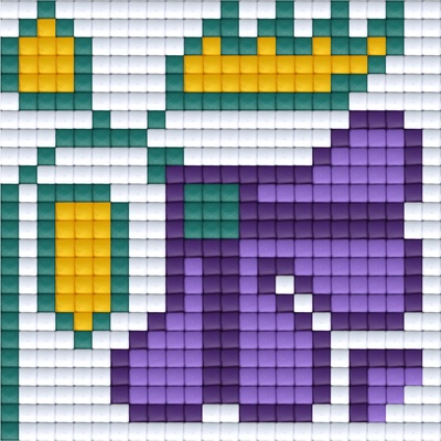 Bright Toys Мозайка с пиксели - Българска народна шевица, 24x24 пиксела - Мотив 10 (BE24010)