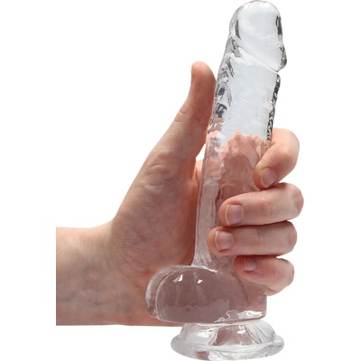 RealRock Realistic Dildo with Balls 7" 17 cm Transparent