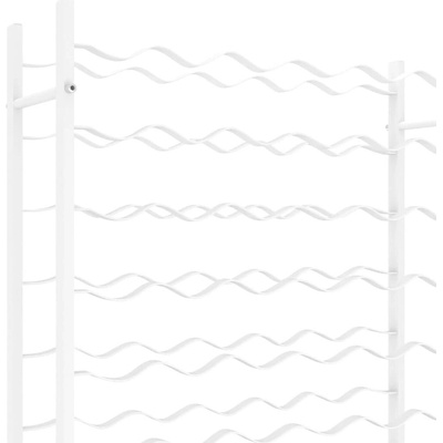 vidaXL Stojan na víno na 48 fliaš biely kovový 340908