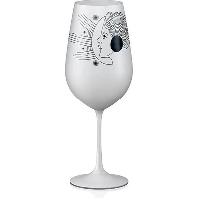 Crystalex Sklenice na bílé i červené víno Viola bílá znamení PANNA 550 ml