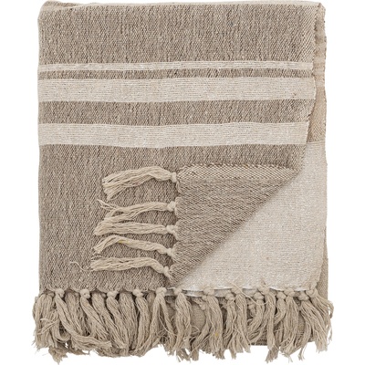 Bloomingville Одеяло Lugo с ресни 130 x 160 см бежово (82066400)