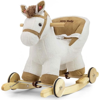 Milly Mally Polly Hojdací koník s melódiou a kolieskami biely