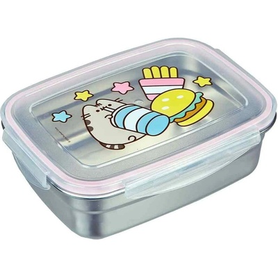Textiel Trade Kovový box na desiatu Pusheen