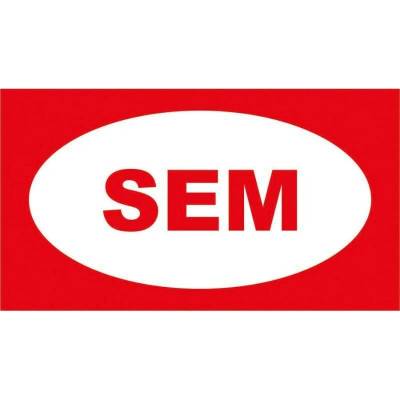 SEM, Samolepka, formát 90x50 mm, Samolepicí