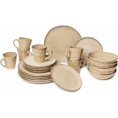 Bonami Béžová kameninová jedálenská súprava Glosia Selection 24 ks