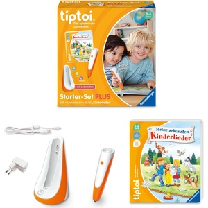 Ravensburger tiptoi Starter Set Plus 00159: Pen and book My most beautiful children's songs - Plus charging station - Learning games for children from 3 years - Toys from 3 years (00159) Четец за Е-книги