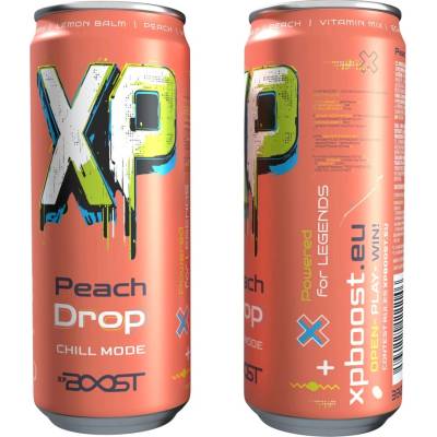XP BOOST drink dětský bylinný nápoj peach drop 330 ml