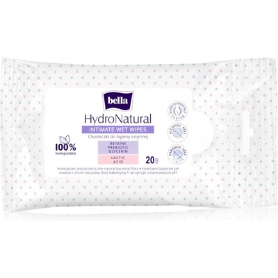 Bella HydroNatural мокри кърпички за интимна хигиена 20 бр