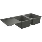 GROHE - Композитна мивка K500 с автоматичен отток, 116x50 см, гранитно черна 31647AP0 (31647AP0) Мивка за вграждане