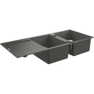 GROHE - Композитна мивка K500 с автоматичен отток, 116x50 см, гранитно черна 31647AP0 (31647AP0) Мивка за вграждане