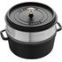 Staub Cocotte hrnec kulatý s napařovací vložkou 24 cm 3,7 l černý