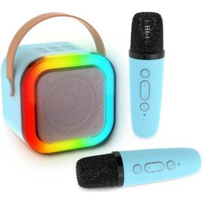 Dexxer Karaoke set se dvěma mikrofony modrý