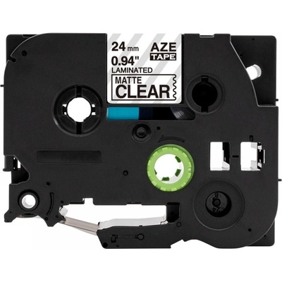 Compatible Brother TZ-M51 / TZe-M51, 24mm x 8m, черен печат / матов прозрачен субстрат, съвместима лента (TZeM51)