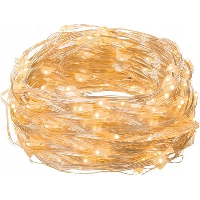 Vianočné osvetlenie na stromček Springos 100 LED teplá biela 10,20 m na batérie