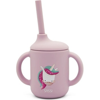 Sassi Силиконова чаша със сламка Sassi - Еднорог (SSSI0801)