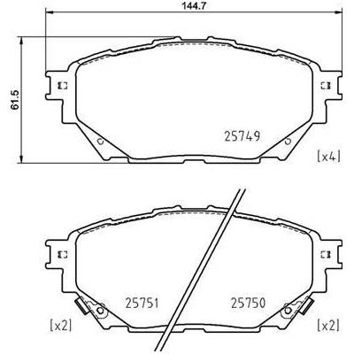 BREMBO Sada brzdových platničiek P54 065