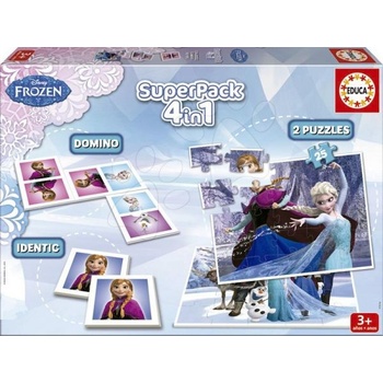 Educa Puzzle 4v1 Frozen 2x puzzle, pexeso a domino 40-99 dielov