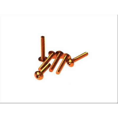 V PARTS (VICMA) sada šroubů do kapotáže M5X30 (6 kusů) barva oranžová (plochý allen) (TA530NO)