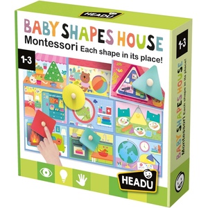 Headu Детска игра Headu Montessori - Бебешка къща от разноцветни форми (HMU57854) - ozone