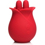 Bloomgasm The Rose Fondle 10X Massaging Rose Silicone Clit Stimulator Red