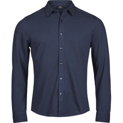 TeeJays Luxury Stretch pánská piqué košile dlouhý rukáv TJ 1416 navy