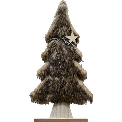 Textilomanie Dekoračný vianočný stromček s kožušinou LUSH 41 cm rôzne farby Farba: Hnedá