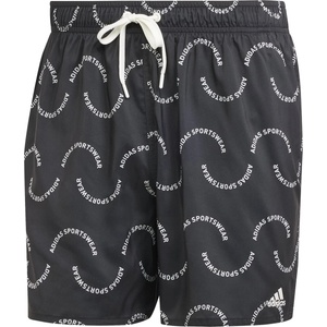 Adidas Бански гащета Adidas Wave Logo CLX Swim Shorts - Black/Off White
