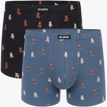 Atlantic pánské boxerky 2MH-061 2-Pack tmavě modrá / Jeans