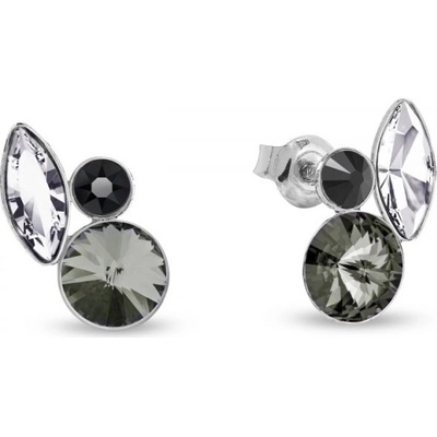 Spark šedé se Swarovski Elements Artesia K2201MIX1CBD Black Diamond