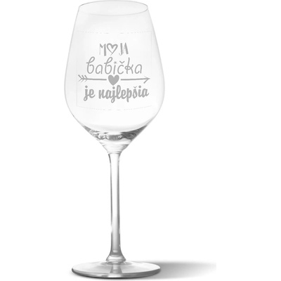 Sablio Pohár na víno Moja babička je najlepšia 490 ml