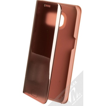 Pouzdro 1Mcz Clear View flipové pro Samsung Galaxy S7 růžové pink