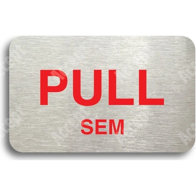 ACCEPT Tabulka SEM - TAM - typ 08 (80 x 50 mm) - stříbrná tabulka - barevný tisk bez rámečku