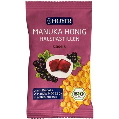 Hoyer Pastilky s manukovým medom príchuť čierne ríbezle 30 g