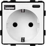Luxon КОНТАКТ С usb-a+c И ДЕТСКА ЗАЩИТА МЕХАНИЗЪМ БЯЛ luxon (737494801355)