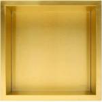BALNEO Wall-Box квадратен вграден рафт 30x30x10 см, матово злато (OB-BR2)