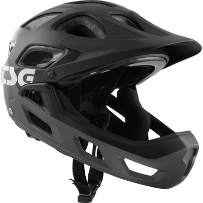 TSG Детска full Face каска Tsg Kid's Seek FR Graphic Design Bike helmet - Flow Grey / Black - размер XXS/XS (851-0706-0211)