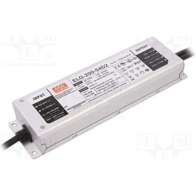 MEAN WELL ELG-200-54D2 Napájecí zdroj: spínaný; LED; 200,88W; 54VDC; 3,72A; 100÷305VAC