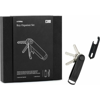 Kľúčenka Darčeková sada elastom. Orbitkey 2.0 Čierny