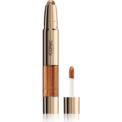 Iconic London Glaze Crayon trblietavé očné tiene Lava 5,14 g