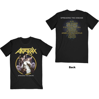 Anthrax tričko Spreading The Disease Track list čierne