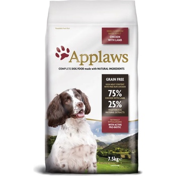 Applaws 7, 5кг Adult Small & Medium Breed Applaws, суха храна за кучета - пилешко и агнешко