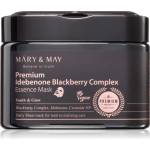 Mary&May Premium Idebenone Blackberry Complex Essence Mask хидратираща платнена маска със стягащ ефект голяма опаковка 20 бр
