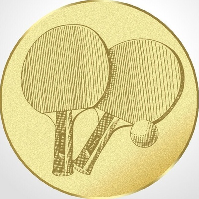 D2-23A/G Emblém pr.50mm stolný tenis zlatý 5 cm