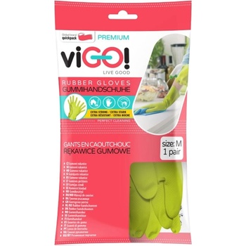viGO! Домакински ръкавици viGО! - Premium, 1 чифт, размер M, зелени (2220030)